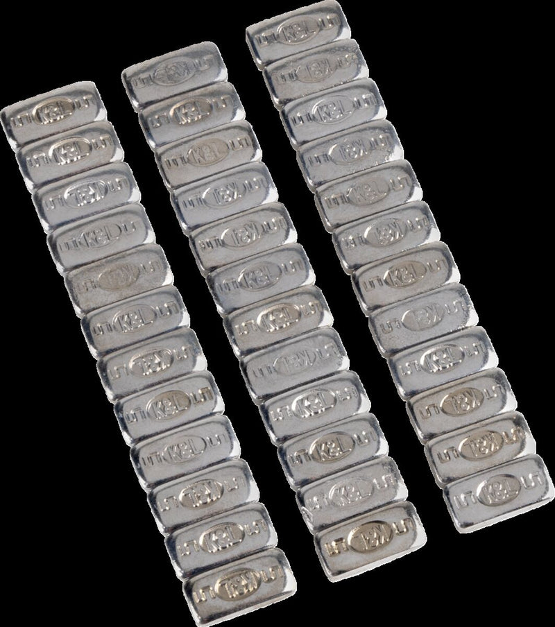 K&L SUPPLY Quickstick Wheel Weights - Chrome, Adhesive Stick-On, Rectangle - 32-2398