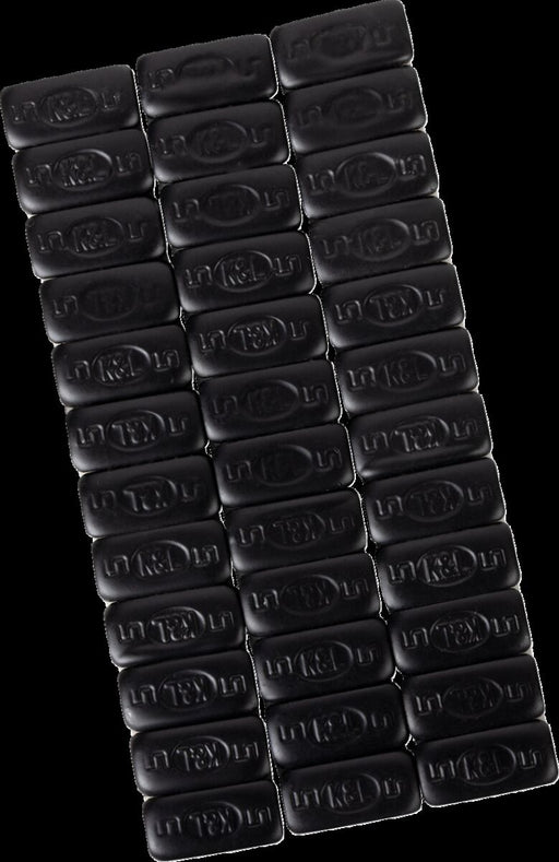 K&L SUPPLY Quickstick Wheel Weights - Black, Powder-Coated, Adhesive Stick-On, Rectangle - 32-2403