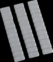 K&L SUPPLY Quickstick Wheel Weights - Powder-Coated, Silver, Adhesive Stick-On, Rectangle - 32-2413