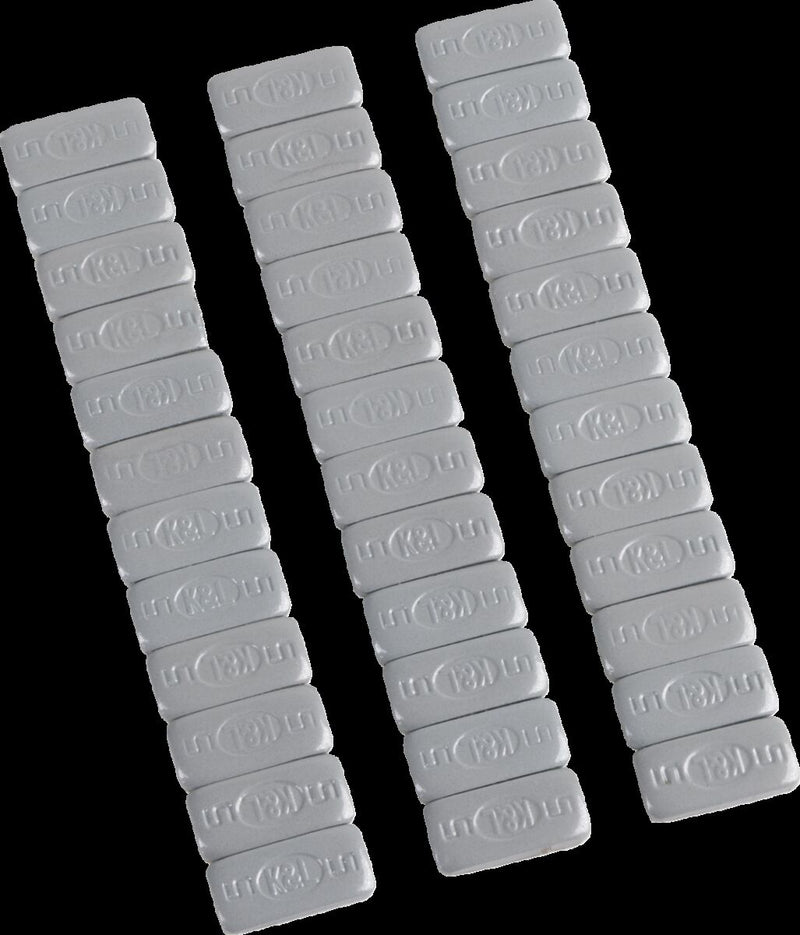 K&L SUPPLY Quickstick Wheel Weights - Powder-Coated, Silver, Adhesive Stick-On, Rectangle - 32-2413