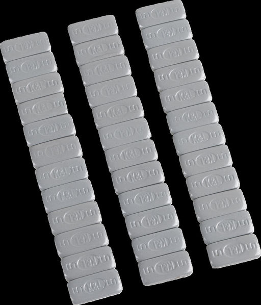 K&L SUPPLY Quickstick Wheel Weights - Powder-Coated, Silver, Adhesive Stick-On, Rectangle - 32-2413