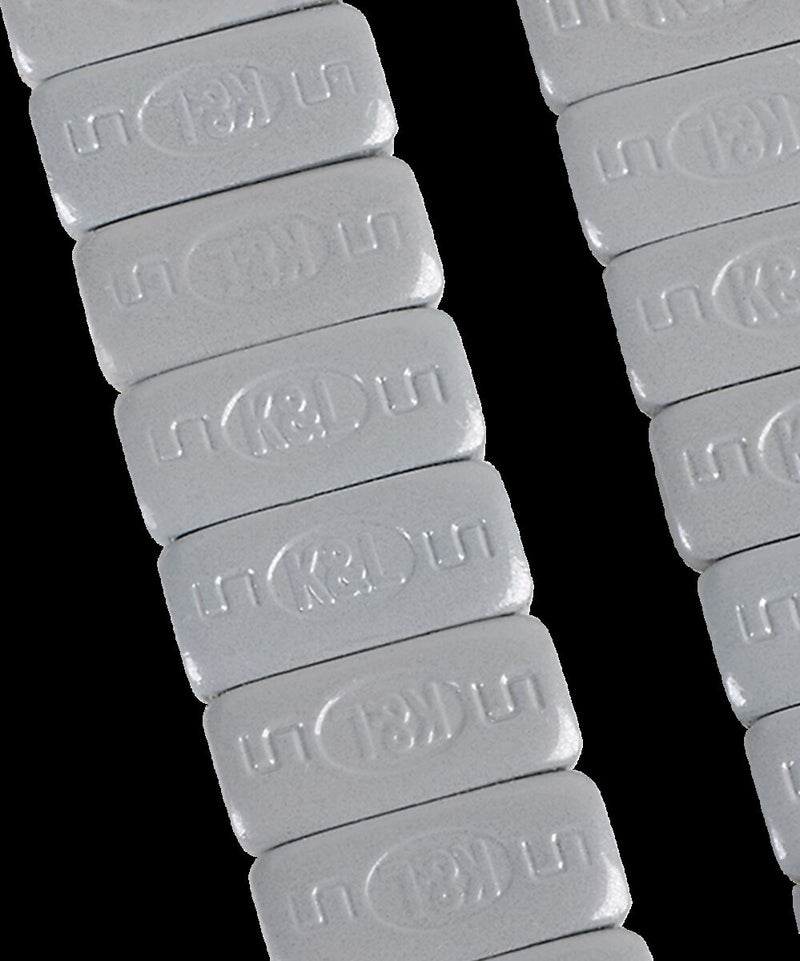 K&L SUPPLY Quickstick Wheel Weights - Powder-Coated, Silver, Adhesive Stick-On, Rectangle - 32-2413