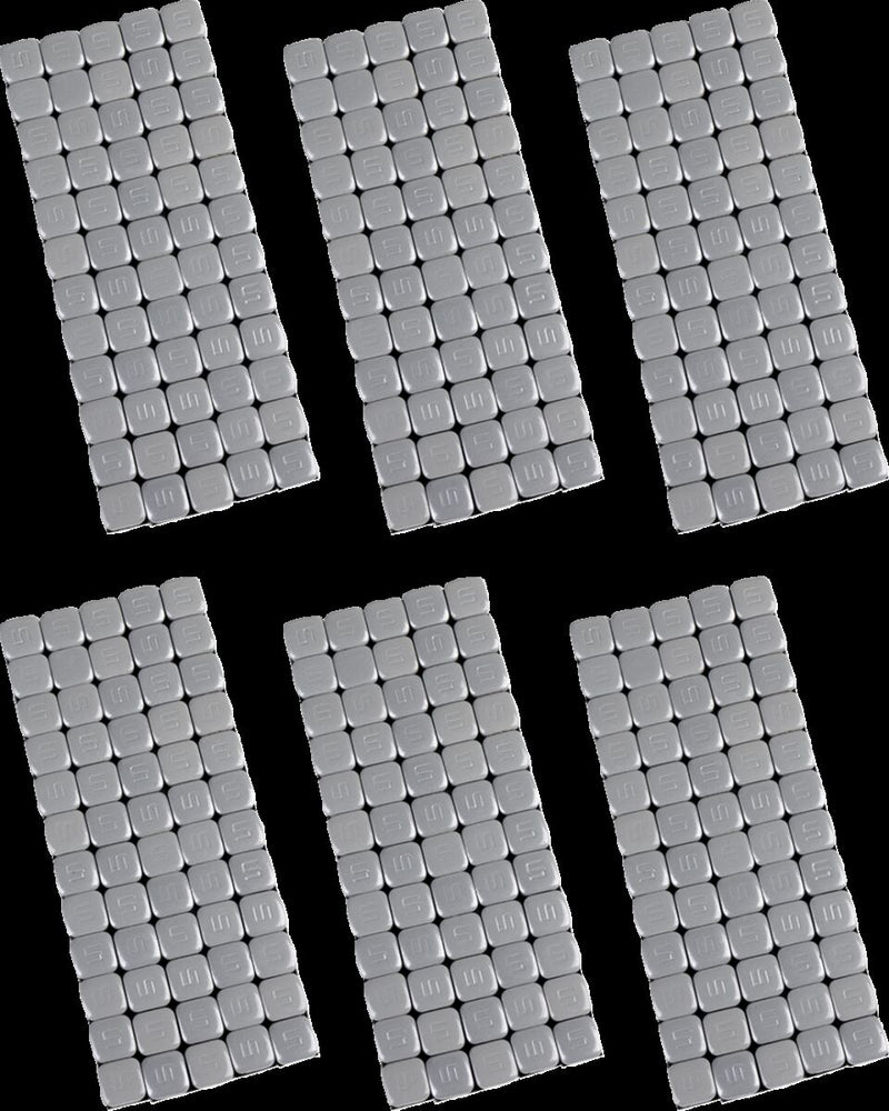 K&L SUPPLY Quickstick Wheel Weights - Powder-Coated, Silver, Adhesive Stick-On, Square