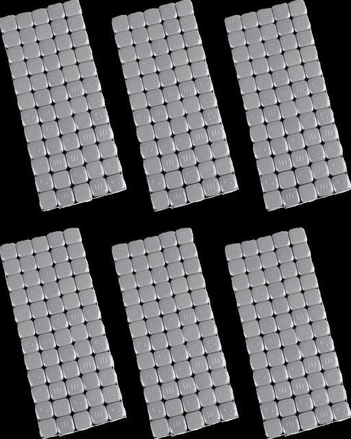 K&L SUPPLY Quickstick Wheel Weights - Powder-Coated, Silver, Adhesive Stick-On, Square
