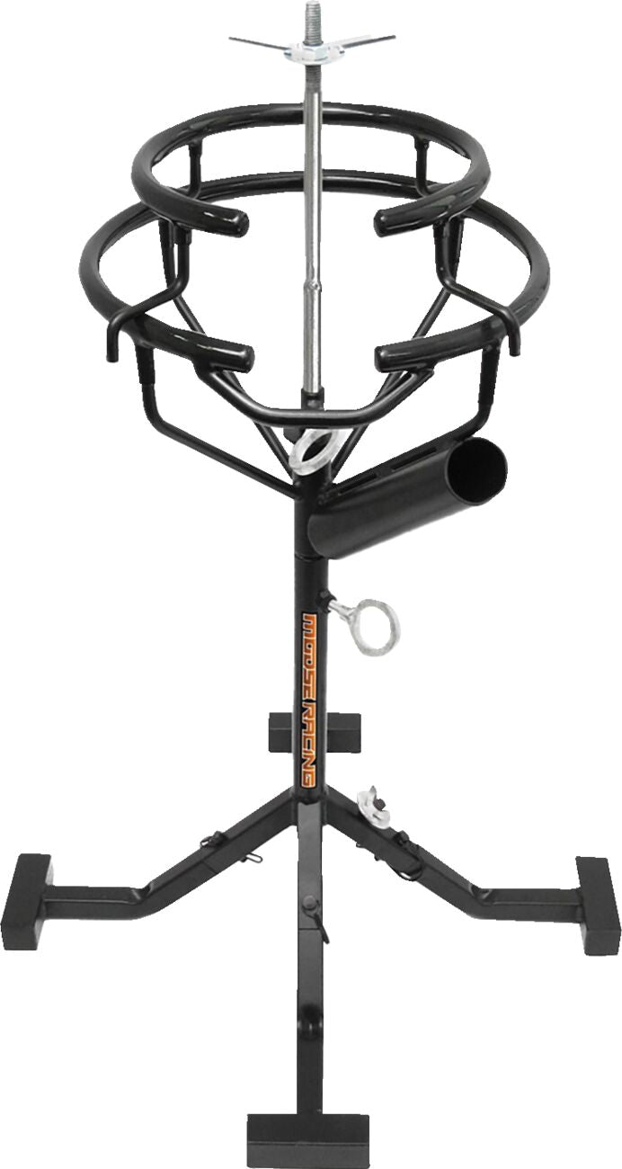 Moose Offroad Hard-parts Deluxe Tyre Changing Stand - Black, Powder-Coated