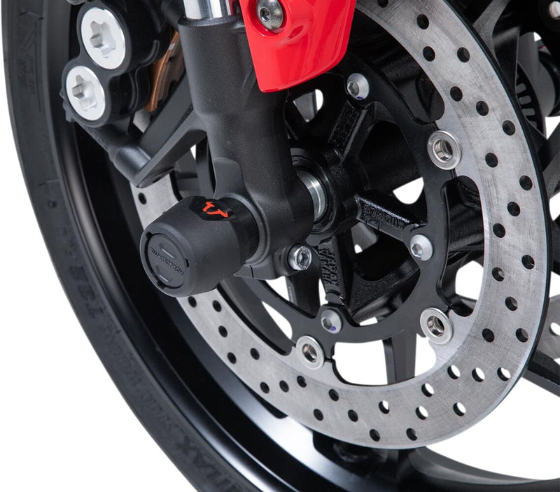 SW-Motech Front Axle Slider Set - Front, Left, Right, Black - STP.06.176.11100/B