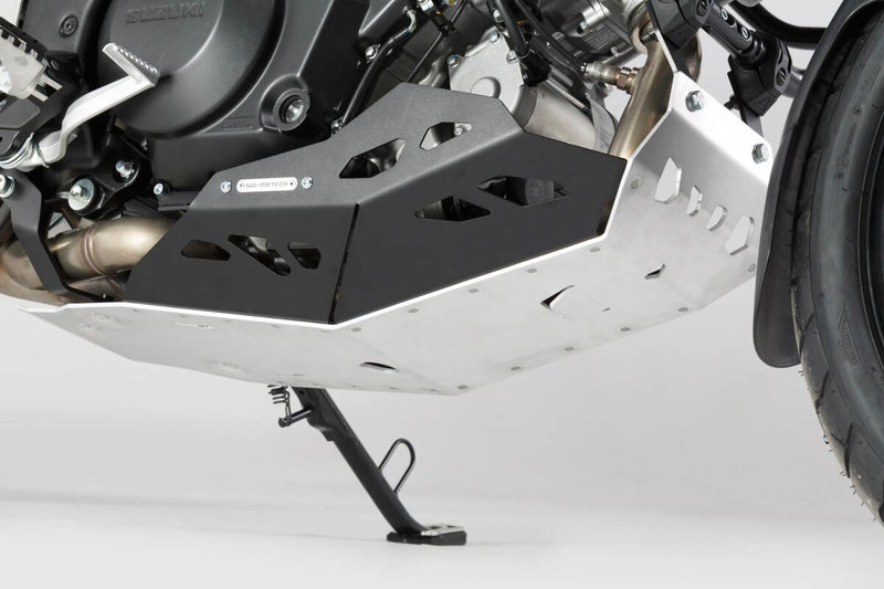 SW-Motech Engine Guard - Lower, Black, Brushed, Powder-Coated, Silver - MSS.05.440.10000