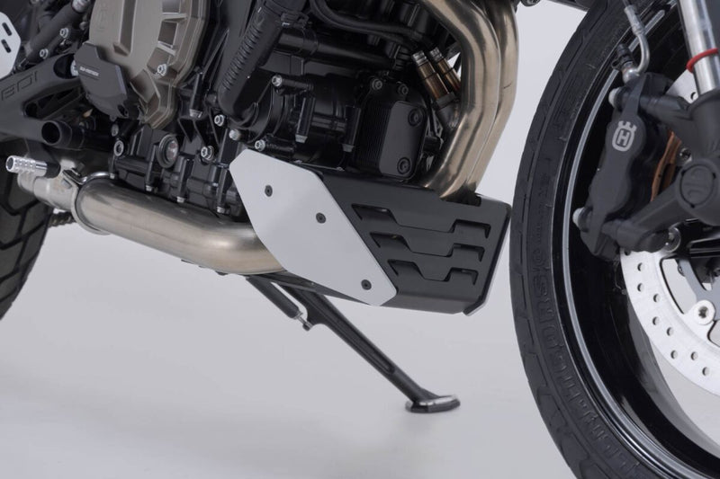 SW-Motech Front Spoiler - Black, Engine, Floorboard