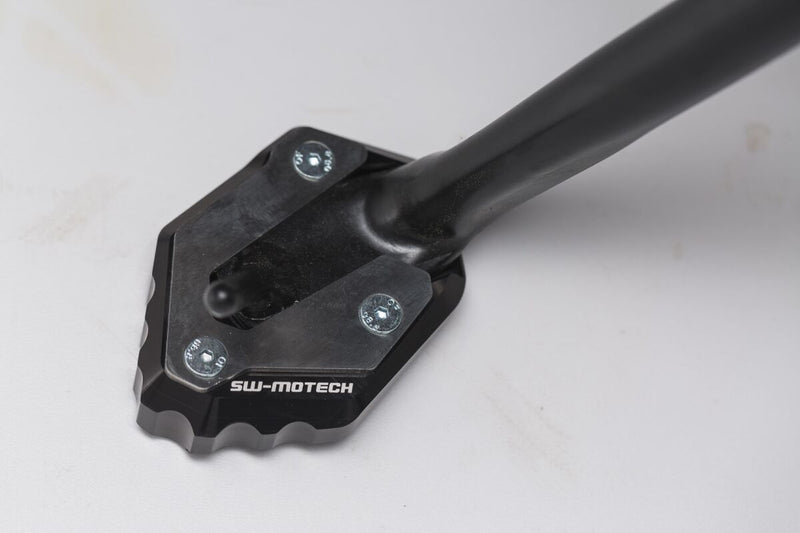 SW-Motech Sidestand Foot Extension - Anodised, Black, Silver, Side Stand - STS.06.506.10000