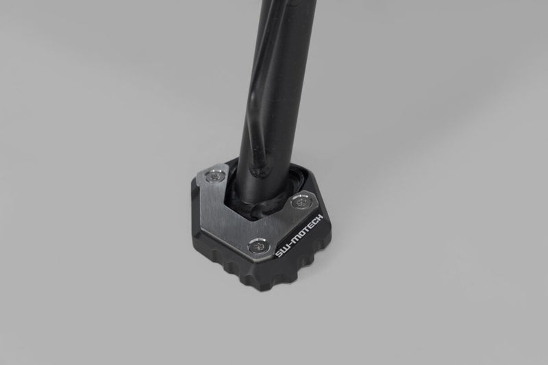 SW-Motech Sidestand Foot Extension - Anodised, Black, Silver, Side Stand - STS.10.032.10000