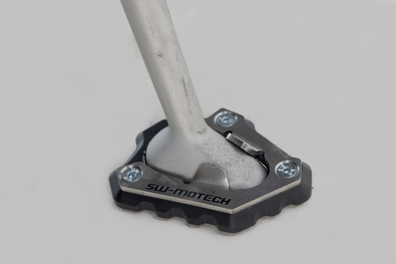 SW-Motech Sidestand Foot Extension - Anodised, Black, Silver, Side Stand - STS.11.377.10000