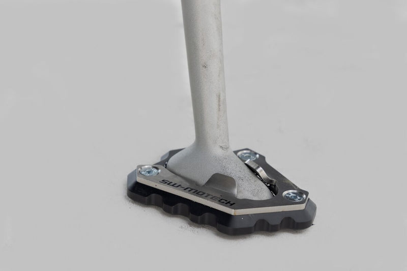 SW-Motech Sidestand Foot Extension - Anodised, Black, Silver, Side Stand - STS.11.377.10000