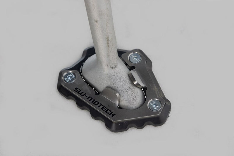 SW-Motech Sidestand Foot Extension - Anodised, Black, Silver, Side Stand - STS.11.377.10000