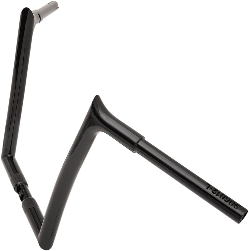 FAT Baggers INC. 1-1/4" EZ Install Pointed Top Handlebar - Black, Gloss - 906012-B