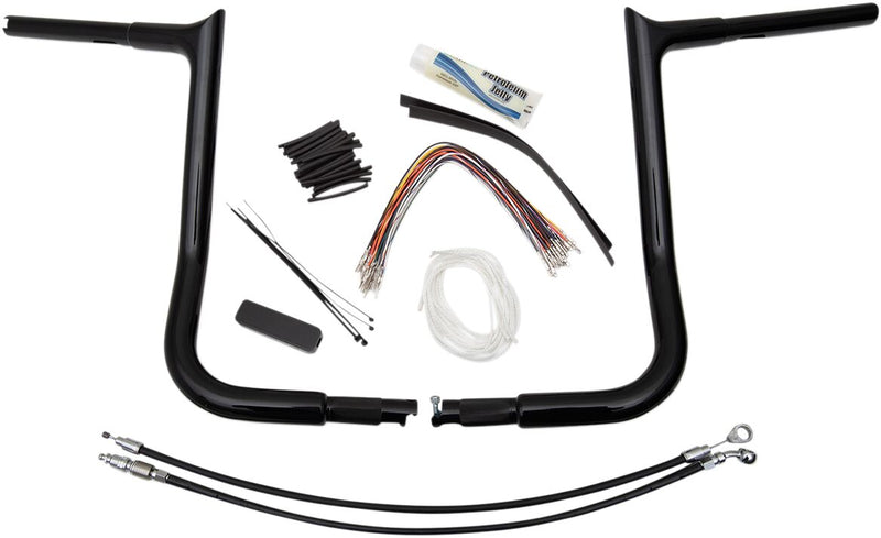 FAT Baggers INC. 1-1/4" EZ Install Pointed Top Handlebar Kit - Black - 909114-B