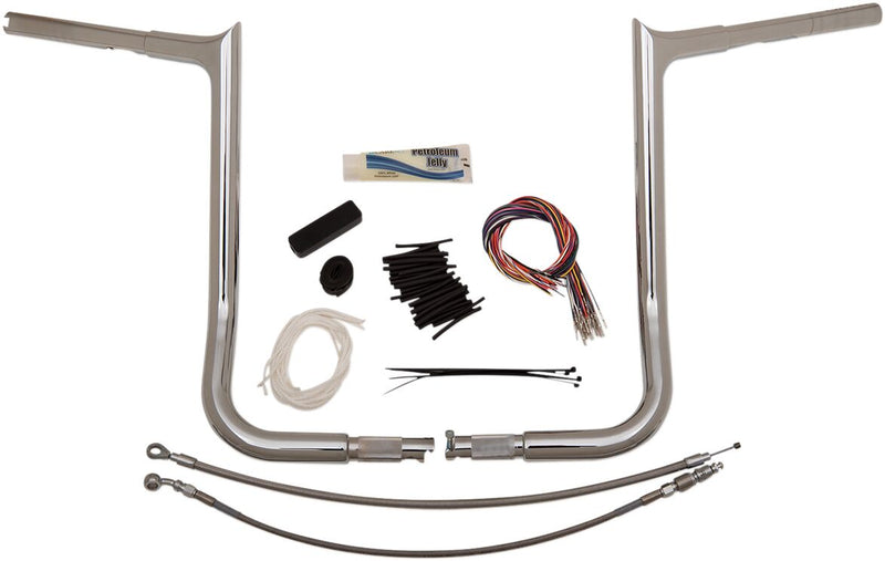 FAT Baggers INC. 1-1/4" EZ Install Pointed Top Handlebar Kit - Chrome - 909116
