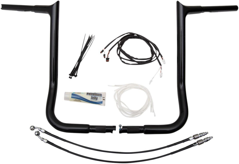 FAT Baggers INC. 1-1/4" EZ Install Pointed Top Handlebar Kit - Black - 909216-B