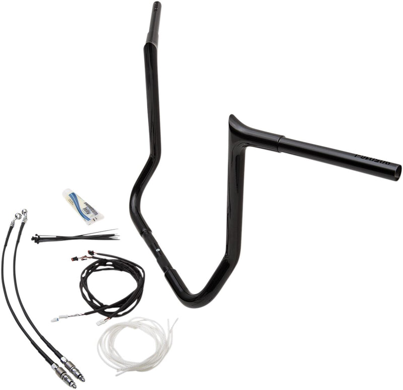 FAT Baggers INC. 1-1/4" EZ Install Pointed Top Handlebar Kit - Black - 909216-B