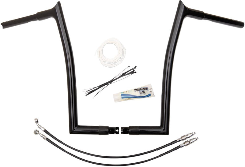 FAT Baggers INC. 1-1/4" EZ Install Pointed Top Handlebar Kit - Black - 909316-B