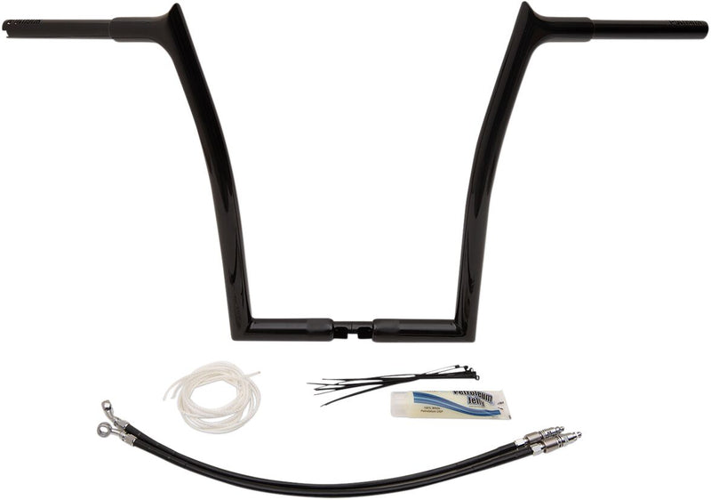 FAT Baggers INC. 1-1/4" EZ Install Pointed Top Handlebar Kit - Black - 909316-B