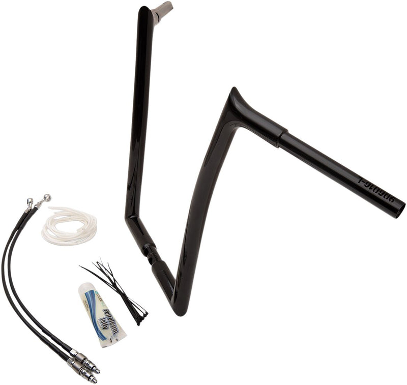 FAT Baggers INC. 1-1/4" EZ Install Pointed Top Handlebar Kit - Black - 909316-B