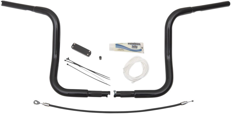 FAT Baggers INC. 1-1/4" EZ Install Round Top Handlebar Kit - Black - 909412-B