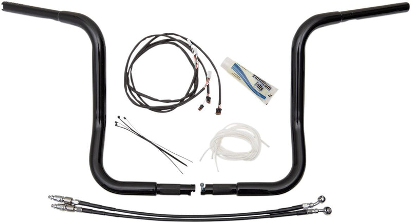 FAT Baggers INC. 1-1/4" EZ Install Round Top Handlebar Kit - Black - 909514-B