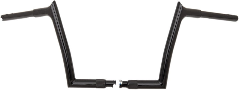 FAT Baggers INC. 1-1/4" EZ Install Pointed Top Handlebar - Black, Gloss - 908010-B