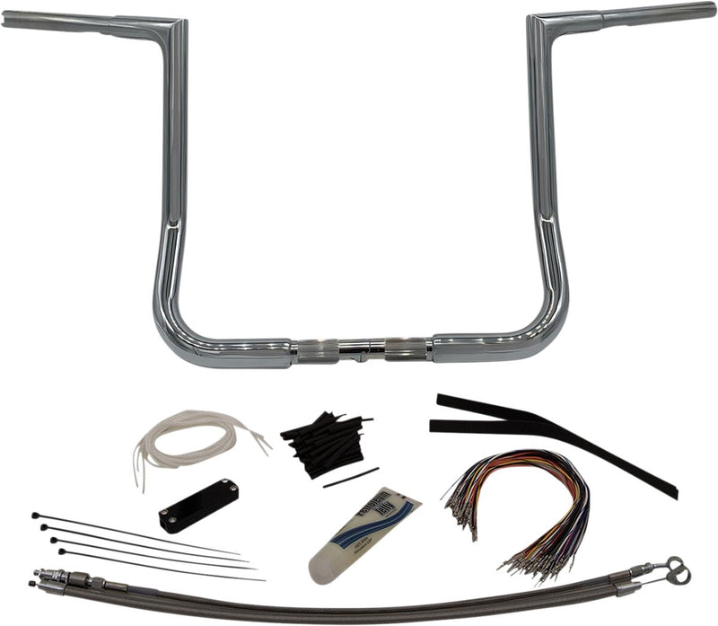 FAT Baggers INC. 1-1/4" EZ Install Flat Top Handlebar Kit - Chrome