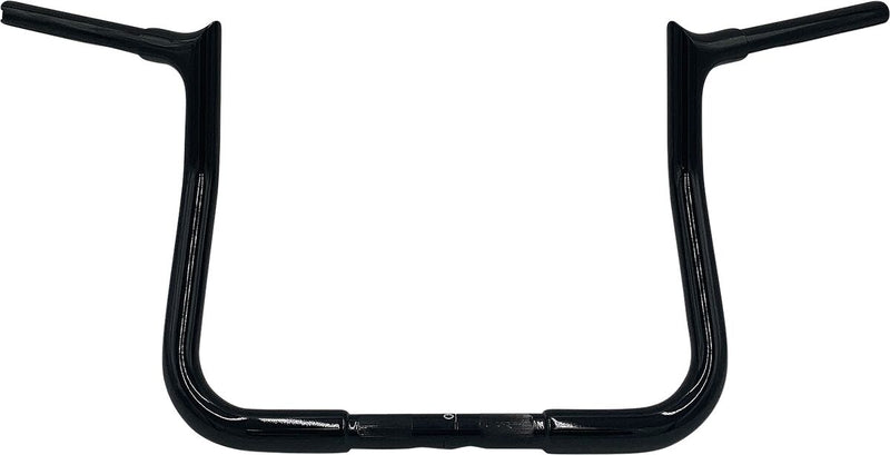FAT Baggers INC. 1-1/4" EZ Install Pointed Top Handlebar - Black, Gloss - 905011-B