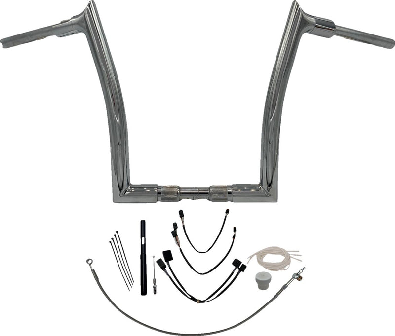 FAT Baggers INC. 1-1/2" EZ Install Pointed Top Handlebar Kit - Chrome - 819614