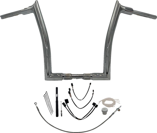 FAT Baggers INC. 1-1/2" EZ Install Pointed Top Handlebar Kit - Chrome - 819614