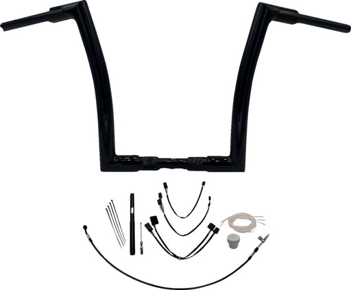 FAT Baggers INC. 1-1/2" EZ Install Flat Top Handlebar Kit - Black, Gloss - 619614-B