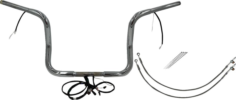 FAT Baggers INC. EZ Install Wired 1-1/4" Round Top Handlebar Kit - Chrome - 901512