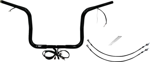FAT Baggers INC. EZ Install Wired 1-1/4" Round Top Handlebar Kit - Black, Gloss - 901512-B