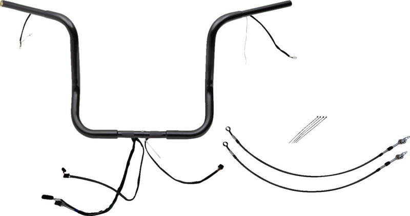FAT Baggers INC. EZ Install Wired 1-1/4" Round Top Handlebar Kit - Black, Gloss - 901514-B
