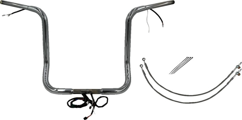 FAT Baggers INC. EZ Install Wired 1-1/4" Round Top Handlebar Kit - Chrome - 901516
