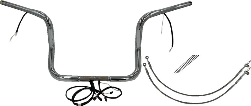 FAT Baggers INC. EZ Install Wired 1-1/4" Round Top Handlebar Kit - Chrome - 902512