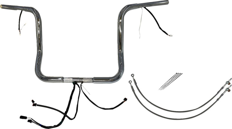 FAT Baggers INC. EZ Install Wired 1-1/4" Round Top Handlebar Kit - Chrome - 902514