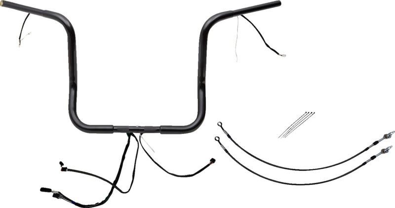 FAT Baggers INC. EZ Install Wired 1-1/4" Round Top Handlebar Kit - Black, Gloss - 902514-B