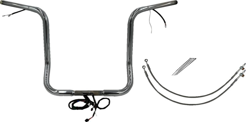 FAT Baggers INC. EZ Install Wired 1-1/4" Round Top Handlebar Kit - Chrome - 902516