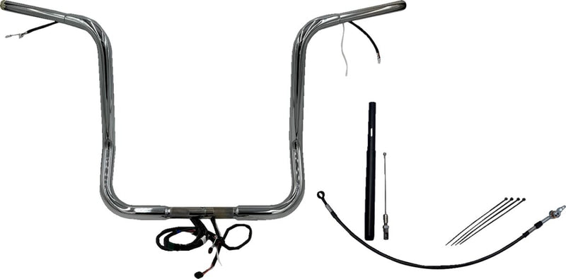 FAT Baggers INC. EZ Install Wired 1-1/4" Round Top Handlebar Kit - Chrome - 912516