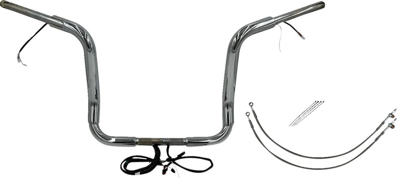 FAT Baggers INC. EZ Install Wired 1-1/2" Round Top Handlebar Kit - Chrome - 801514