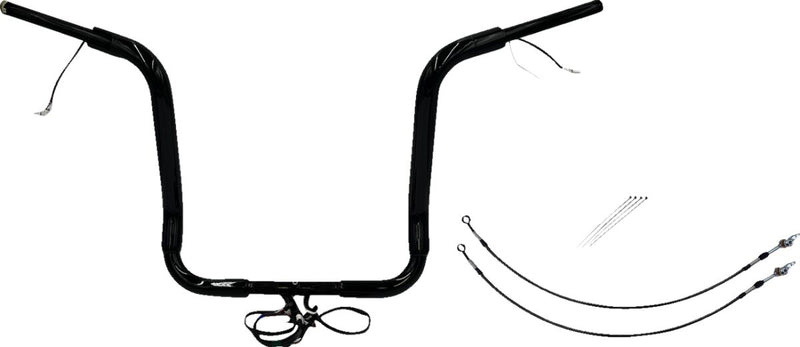 FAT Baggers INC. EZ Install Wired 1-1/2" Round Top Handlebar Kit - Black, Gloss - 801516-B