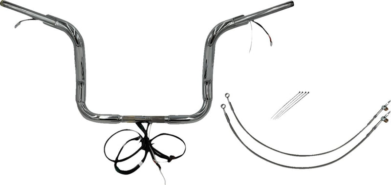 FAT Baggers INC. EZ Install Wired 1-1/2" Round Top Handlebar Kit - Chrome - 802512