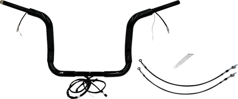 FAT Baggers INC. EZ Install Wired 1-1/2" Round Top Handlebar Kit - Black, Gloss - 802512-B