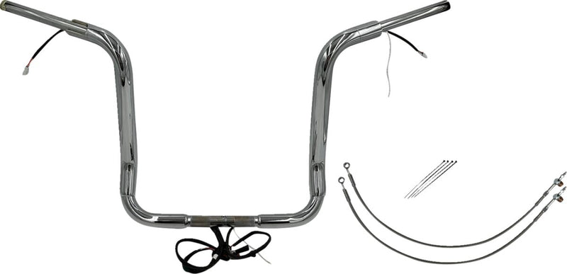 FAT Baggers INC. EZ Install Wired 1-1/2" Round Top Handlebar Kit - Chrome - 802516