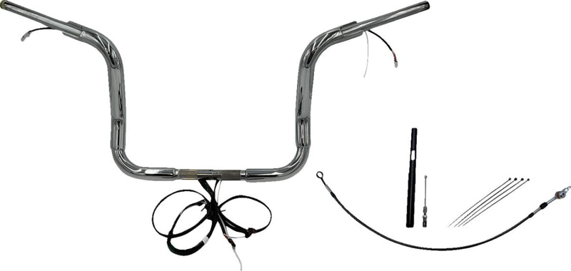 FAT Baggers INC. EZ Install Wired 1-1/2" Round Top Handlebar Kit - Chrome - 812412