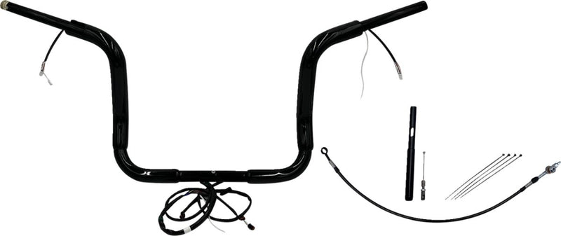 FAT Baggers INC. EZ Install Wired 1-1/2" Round Top Handlebar Kit - Black, Gloss - 812412-B