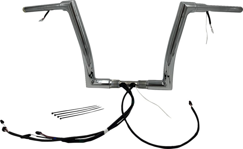 FAT Baggers INC. EZ Install Wired 1-1/2" Flat Top Handlebar Kit - Chrome - 602312